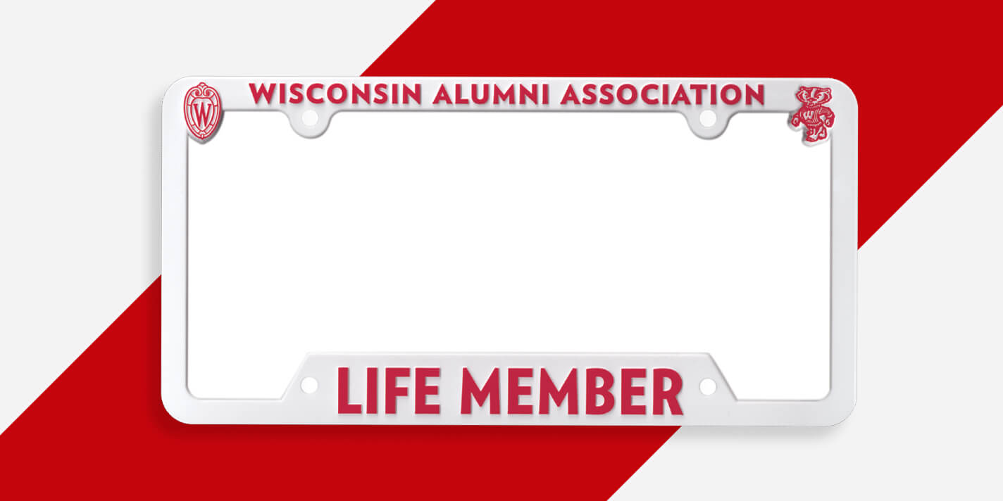 Wisconsin Alumni Association life member license plate