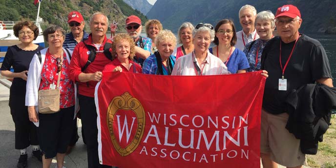 Alumni attending a travel trip