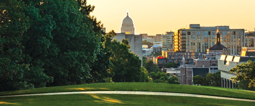 View of the Capitol from the top of Bascom Hill