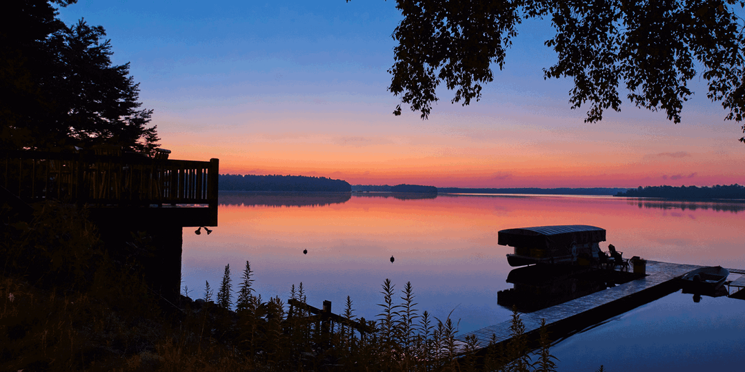 Twilight over a lake in Northern Wisconsin