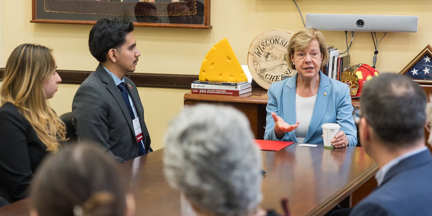 Wisconsin alumna, now Senator Tammy Baldwin discusses priorities for UW-Madison