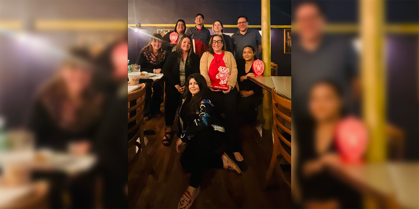 Cooweeja Native & Indigenous Affinity Group members attending the Dinner with 10 Badgers event