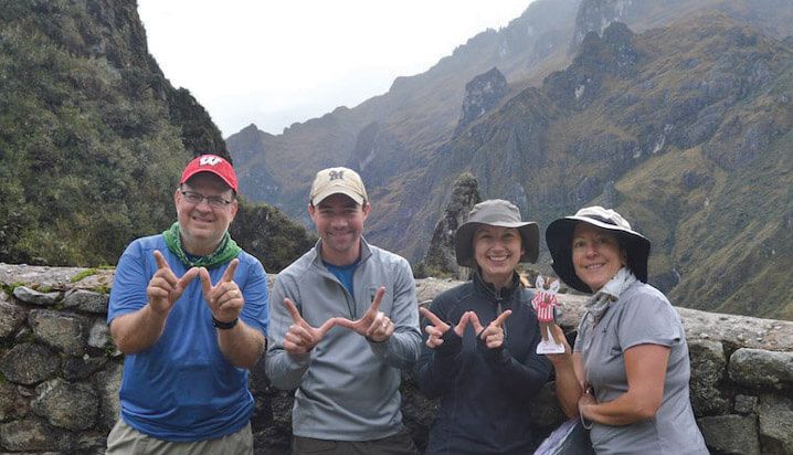 Flat Bucky traveling with alumni.